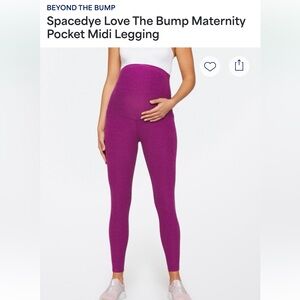 Beyond the Bump Purple Maternity Pocket Midi Legging